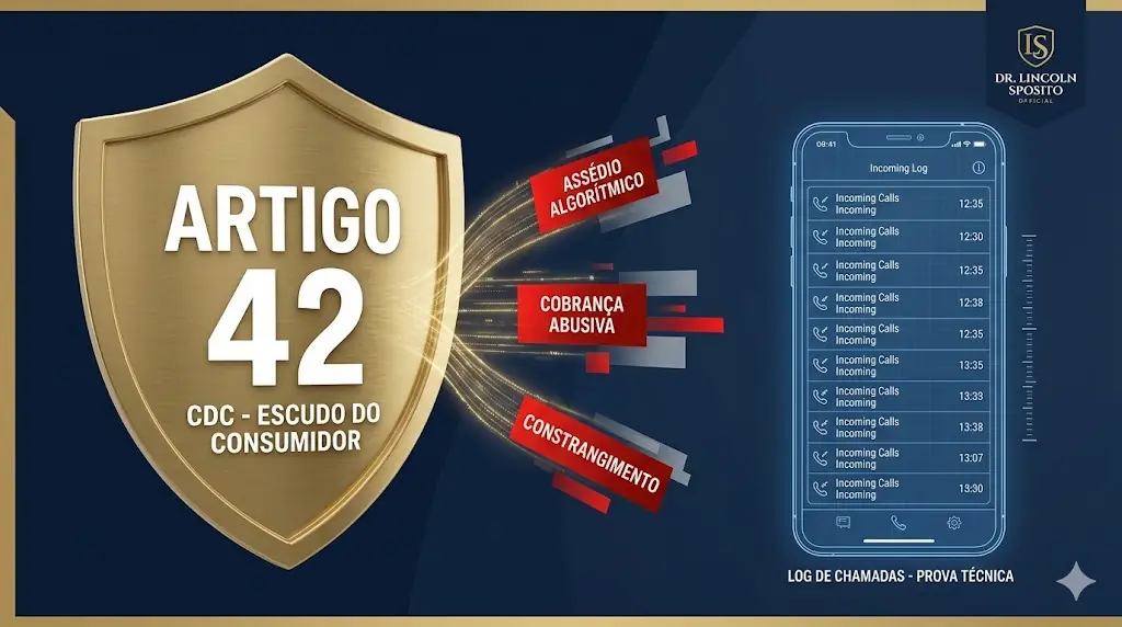 Artigo 42 do CDC: O escudo do consumidor contra o constrangimento bancário. Análise técnica e jurídica pelo Dr. Lincoln Sposito.