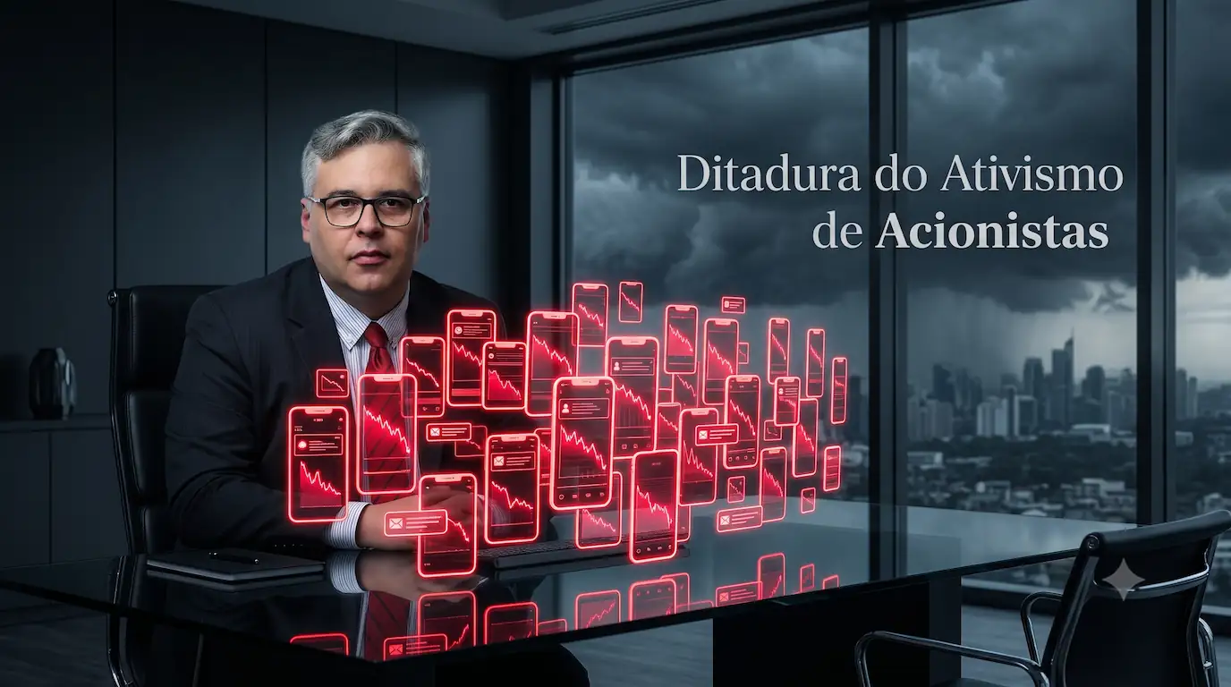 Capa do artigo sobre ditadura do ativismo de acionistas e ruido das redes