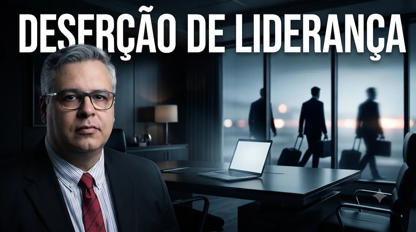 Capa do artigo sobre gestao de crise e desercao de lideranca