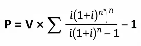 Fórmula matemática para cálculo de valor da parcela em financiamentos bancários