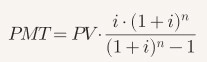 a formula do calculo da prestação fixa (PGTO) no sistema francês de amortização (Tabela Price)