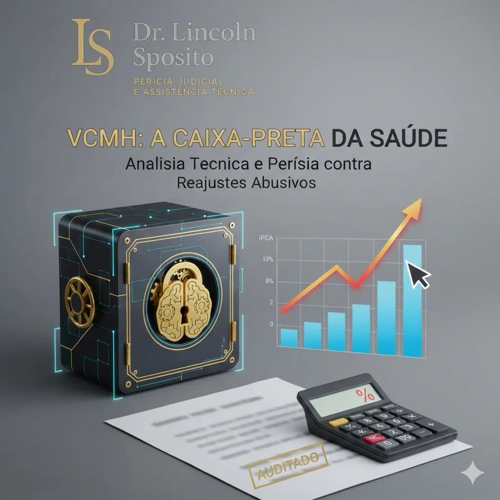 Gráfico demonstrativo da variação de custos médico-hospitalares VCMH para contestação judicial de reajuste abusivo.